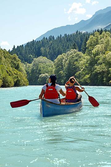 Kanufahrt auf der Drau
